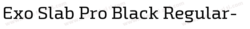 Exo Slab Pro Black Regular字体转换